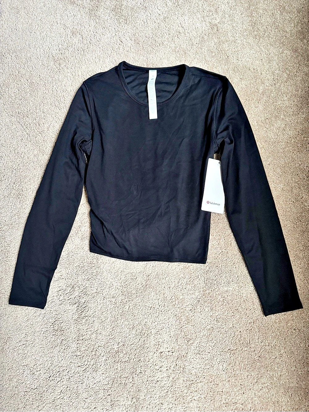 lululemon All It Takes Back-Twist LS Long Sleeve Black Size 10 NWT